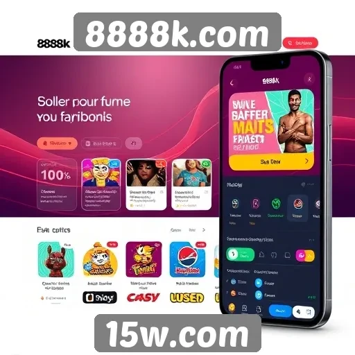 Interface do usuário do 8888k.com é intuitiva